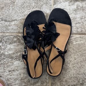 Banana Republic Black and Tan Women's Sandals